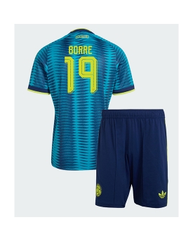 Billige Fotballdrakt Colombia Rafael Santos Borre #19 Replika Bortedraktsett Barn VM 2026 Kortermet (med bukser)